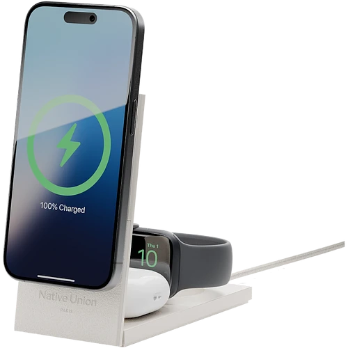 RISE 3-IN-1 Qi2, беспроводное зарядное устройство 3 в 1, цвет песчаник