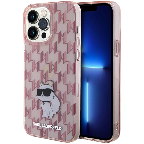 Чехол LAGERFELD Monogram NFT Choupette Hard Розовый для iPhone 15 Pro Max