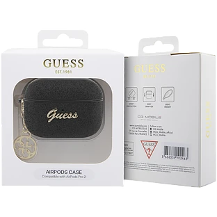 Чехол GUESS Glitter flakes  Чёрный для AirPods Pro (Gen2)