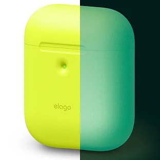 Чехол ELAGO Силиконовый  Неоновый желтый для AirPods (Gen1/2)
