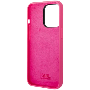 Lagerfeld для iPhone 14 Pro чехол Liquid silicone RSG Round logo Hard Pink
