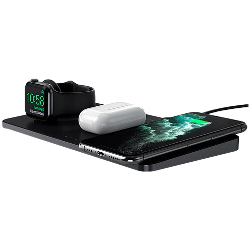 Беспроводное зарядное устройство Satechi Trio Wireless Charging Pad для телефона, часов и наушников.