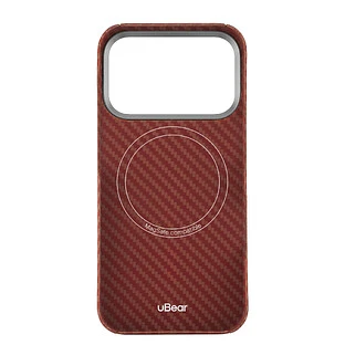 Чехол защитный uBear Supreme Case для iPhone 17 Pro, ультратонкий, материал Кевлар, MagSafe совместимый, оранжевый