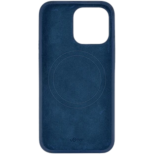 Чехол защитный uBear Touch Mag Case  iPhone 15 Pro  MagSafe  силикон  темно-синий