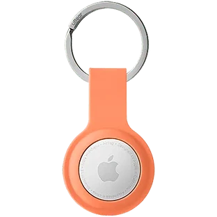 Чехол защитный uBear Touch Ring Case for AirTag, силиконовый, цвет: оранжевый