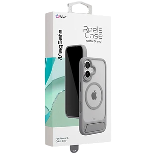 Чехол защитный VLP Reels Case с MagSafe для iPhone 16, серый