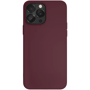 Чехол защитный "vlp" Silicone case with MagSafe для iPhone 14 ProMax, марсала