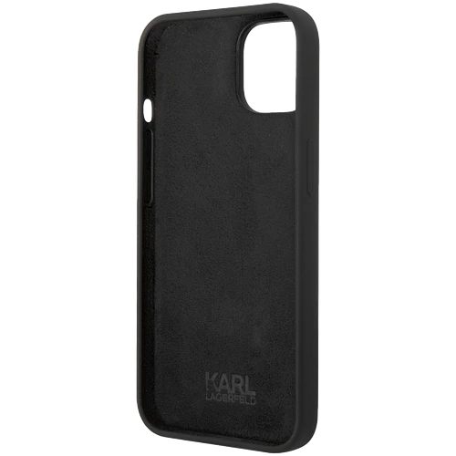 Lagerfeld для iPhone 15 чехол Liquid silicone NFT Karl Ikonik Hard Black