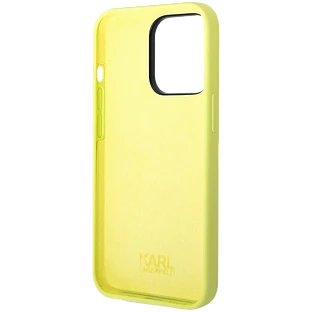 Lagerfeld для iPhone 14 Pro чехол Liquid silicone RSG Round logo Hard Green