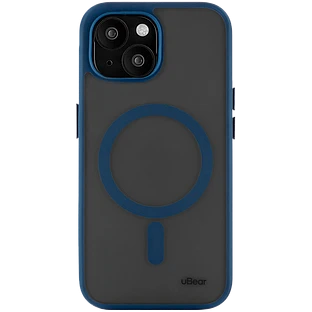 Чехол защитный uBear Cloud Mag Case, iPhone 15, MagSafe, усиленный, синий