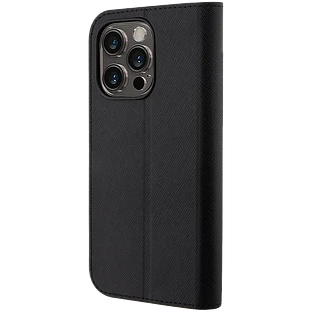 Lagerfeld для iPhone 13 Pro чехол PU Saffiano NFT Karl & Choupette Booktype Black