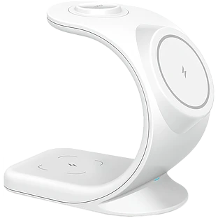 Беспроводное зарядное устройство VLP Powerstand 3 in 1 для Apple, белое