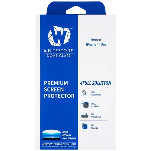 Стекло защитное Whitestone Dome glass (аксессуары,без лампы) для iPhone 14 Pro