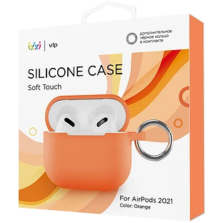 Чехол VLP Soft Touch  Оранжевый для AirPods (Gen3)