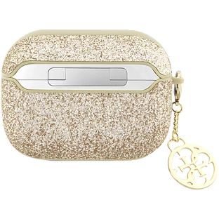 Чехол GUESS Glitter flakes  Золотой для AirPods Pro (Gen2)