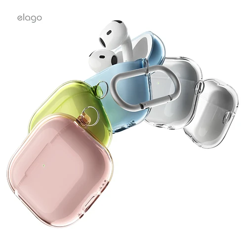 Elago для AirPods 4 чехол Clear Hang case Transparent