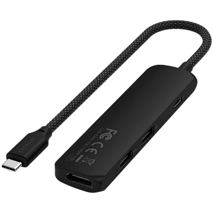 Адаптер SATECHI 4-in-1 USB-C PD&2xUSB-A 3.2 Gen2&HDMI 4K@60Hz Slim Multiport Adapte. Цвет: черный
