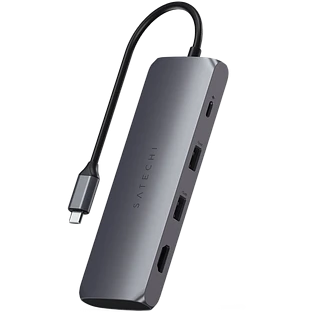 Адаптер Satechi USB-C Hybrid Multiport Adapter (with SSD Enclosure), Space Grey