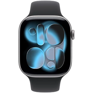 Apple Watch Series 11, GPS, 46mm, Space Grey Aluminium Case with Black Sport Band - M/L