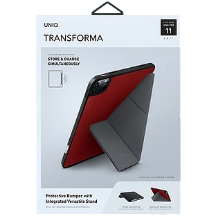 Чехол-книга UNIQ Transforma  Красный для iPad Pro 11 дюймов (3-го поколения)