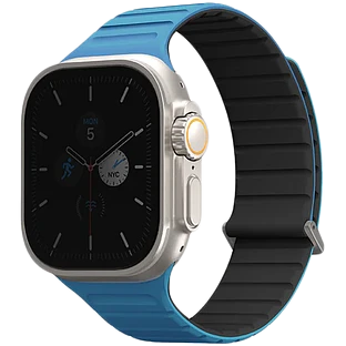 Uniq для Apple Watch 49/45/44/42 mm ремешок Revix EVO reversible Magnetic Pacific Blue/Black