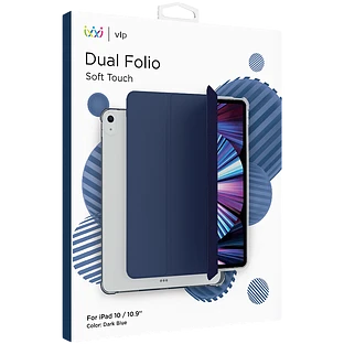 Чехол-книга VLP Dual Folio Case Тёмно-синий для iPad (10th поколение)