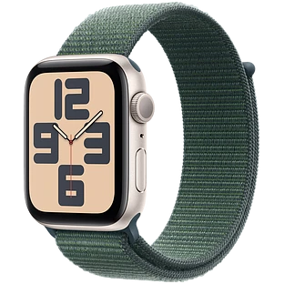 Apple Watch SE 2 (2024) GPS 40mm Starlight Aluminium Case with Lake Green Sport Loop Band