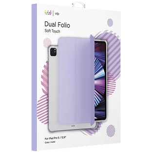 Чехол-книга VLP Dual Folio  Фиолетовый для iPad Pro 12,9 дюйма (5-го поколения)