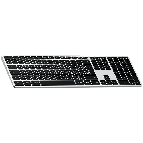 Беспроводная клавиатура Satechi Slim X3 Bluetooth Keyboard-RU. Раскладка - Русская. Цвет: серебристы