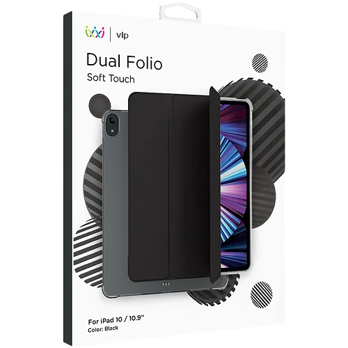 Чехол-книга VLP Dual Folio Case Чёрный для iPad (10th поколение)