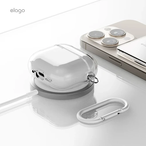 Elago для AirPods 4 чехол Clear Hang case Transparent
