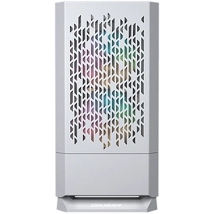 Корпус COUGAR GAMING Mini Tower,  Mini-ITX, 4 слотов, USB 3.0, USB 2.0, Аудио разъем, Микрофонный вход, Металлический/Защитное антивандальное закаленное стекло, Power Button, Кнопка управления RGB, Светодиодный индикатор, PSU optional, Window, Поддержка с