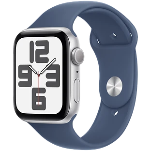 Apple Watch SE 2 (2024) GPS 40mm Silver Aluminium Case with Denim Sport Band - S/M