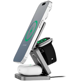 Беспроводное зарядное устройство с поддержкой MagSafe, uBear Balance, цвет:серый