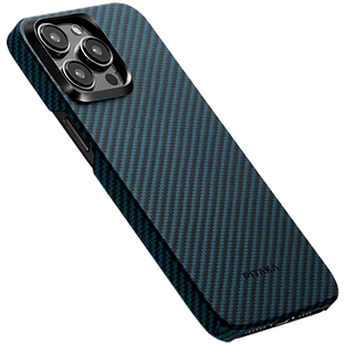 Чехол PITAKA MagEZ Case 4 с MagSafe Black/Blue Twill для iPhone 15 Pro