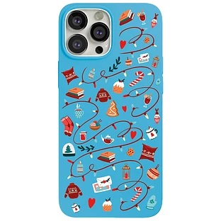 Чехол защитный ''vlp'' Art Collection для iPhone 13 ProMax  Winter  голубой