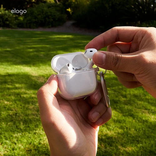 Elago для AirPods 4 чехол Clear Hang case Transparent