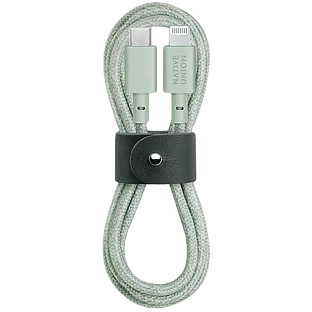 BELT CABLE  кабель зарядный USB-C/LIGHTNING  длина 1 2м.  цвет: зелёный