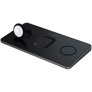 Беспроводное зарядное устройство Satechi Trio Wireless Charging Pad для телефона, часов и наушников.