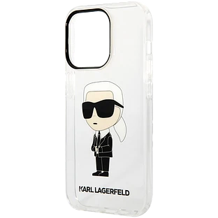 Lagerfeld для iPhone 15 Pro чехол PC/TPU NFT Karl Ikonik Hard Transparent