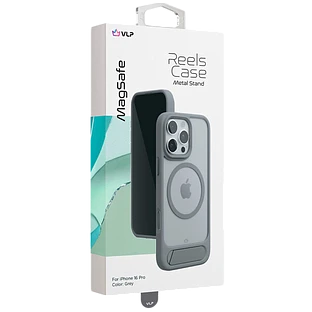 Чехол защитный VLP Reels Case с MagSafe для iPhone 16 Pro, серый