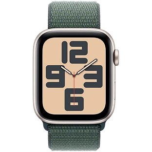 Apple Watch SE 2 (2024) GPS 40mm Starlight Aluminium Case with Lake Green Sport Loop Band