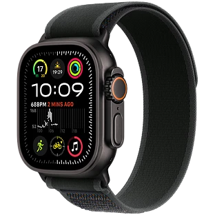 Apple Watch Ultra 2 2024 GPS + Cellular 49mm Black Titanium Case with Black Trail Loop - S/M