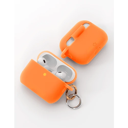 Чехол силиконовый VLP Charm Case для AirPods Pro 3, оранжевый
