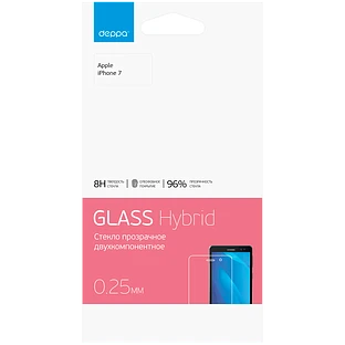 Защитное стекло DEPPA Hybrid для iPhone SE (2-го поколения)/8/7