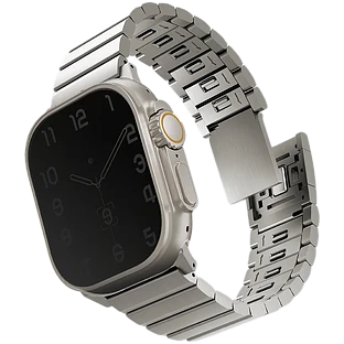 Uniq для Apple Watch 49/45/44/42 mm ремешок Strova MAG Strap Link Steel Silver