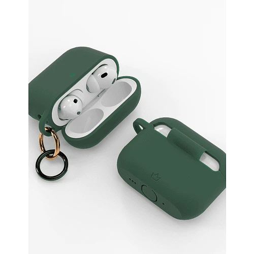 Чехол силиконовый VLP Charm Case для AirPods Pro 3, темно-зеленый