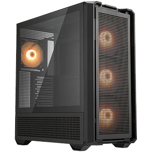 Корпус COUGAR GAMING MX600 Full Tower,  Extended ATX, 11 слотов, USB 3.2, USB 3.0, Аудио разъем, Power Button, Кнопка управления RGB, Светодиодный индикатор, PSU optional, Window, Поддержка системы жидкостного охлаждения, Вентиляторы с RGB подсветкой, Чёр