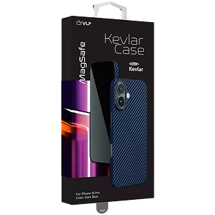 VLP Защитный чехол Kevlar Case с MagSafe Тёмно-синий для iPhone 16