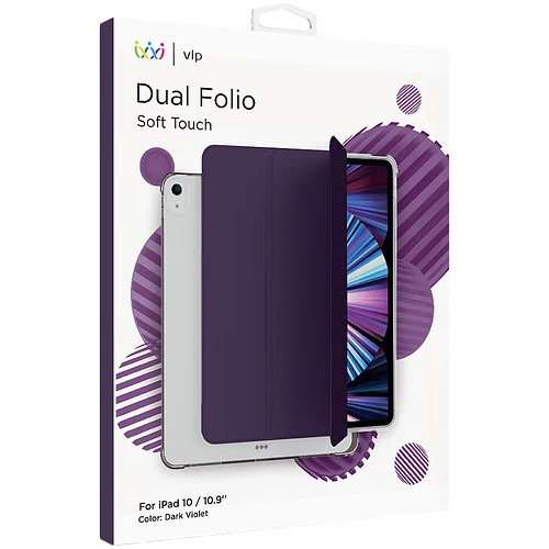 Чехол защитный "vlp" Dual Folio для iPad 10, темно-фиолетовый